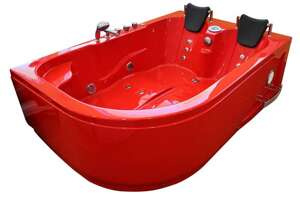 WANNA SPA Z HYDROMASAŻEM JACUZZI AQUAPEUTIC AQ-631 PLUS, 2-osobowa 180x120x54 cm, prawa, czerwona