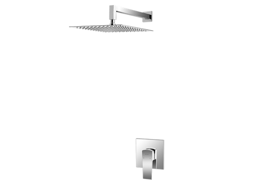 Kompletny system prysznicowy podtynkowy Sette II z deszczownicą 30x30 cm, chrom 