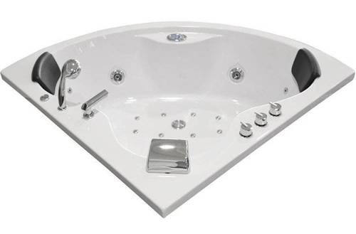 WANNA Z HYDROMASAŻEM NAROŻNA JACUZZI AQUAPEUTIC AQ-636 PLUS, 2-osobowa 135x135x60 cm