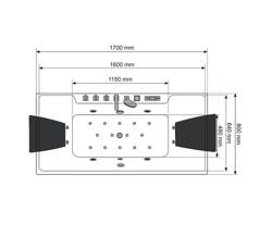 WANNA SPA Z HYDROMASAŻEM JACUZZI AQUAPEUTIC AQ-1100 1-osobowa 170x80x65 cm