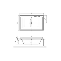 WANNA Z HYDROMASAŻEM Crown Lux, 190x120CM, SYSTEM SILVER