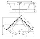 Wanna z hydromasażem Koło Neo 125x125